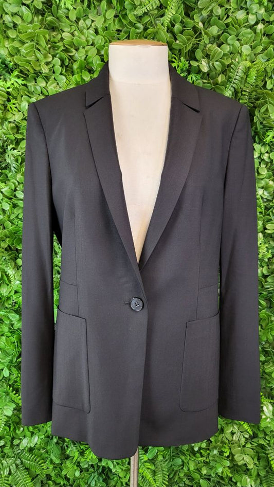 David Lawrence Black Wool Mix Blazer (14)