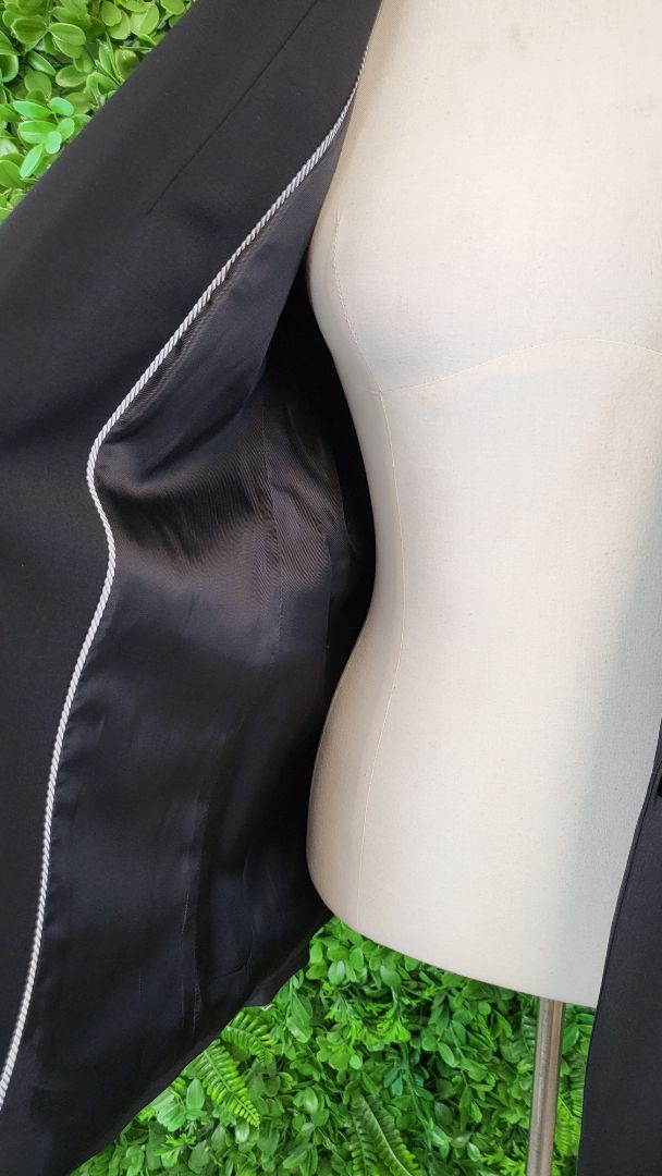 David Lawrence Black Wool Mix Blazer (14)