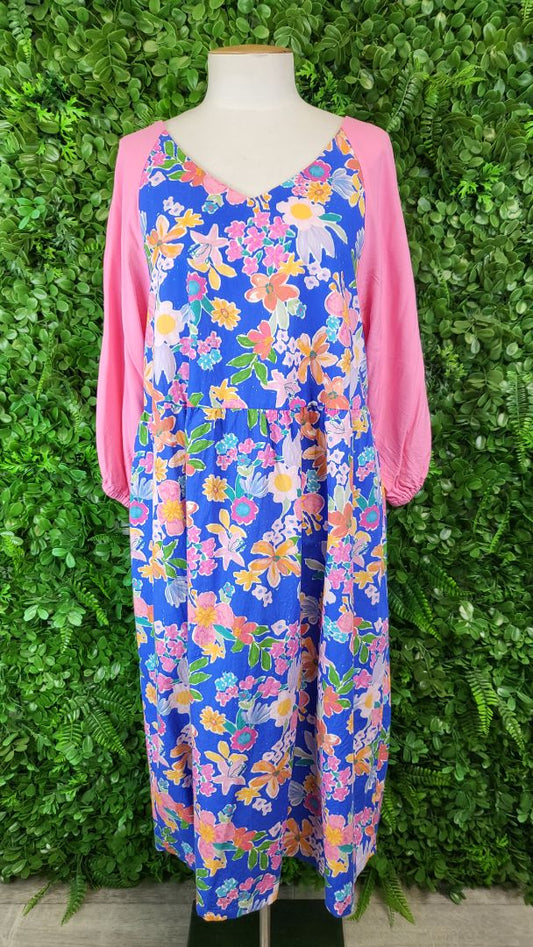 Made NZ Multi Floral Dress (14-16)