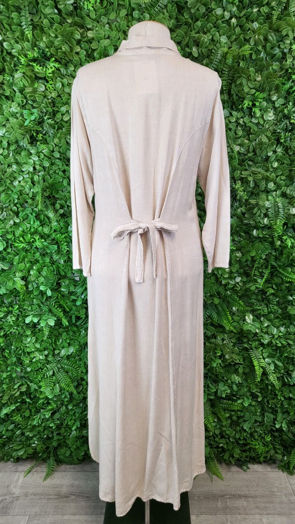 Wild Flower Washed Cream Shirt Dress (10)