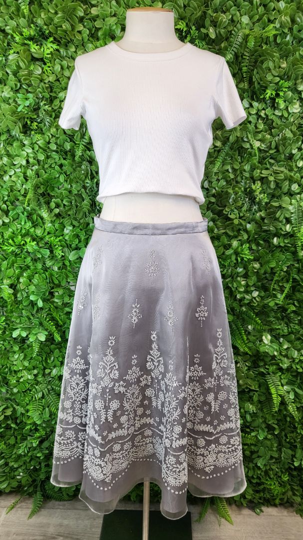 Cachet Silver Organza Skirt (8)