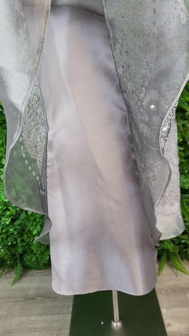 Cachet Silver Organza Skirt (8)