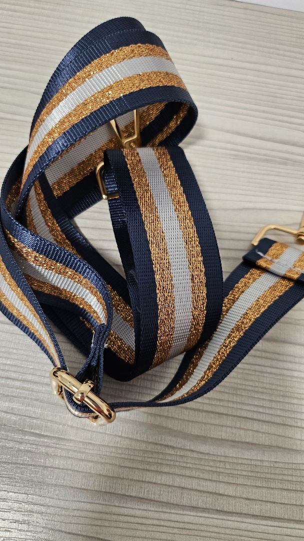 Unknown  Navy & Bronze Bag Strap BNWT