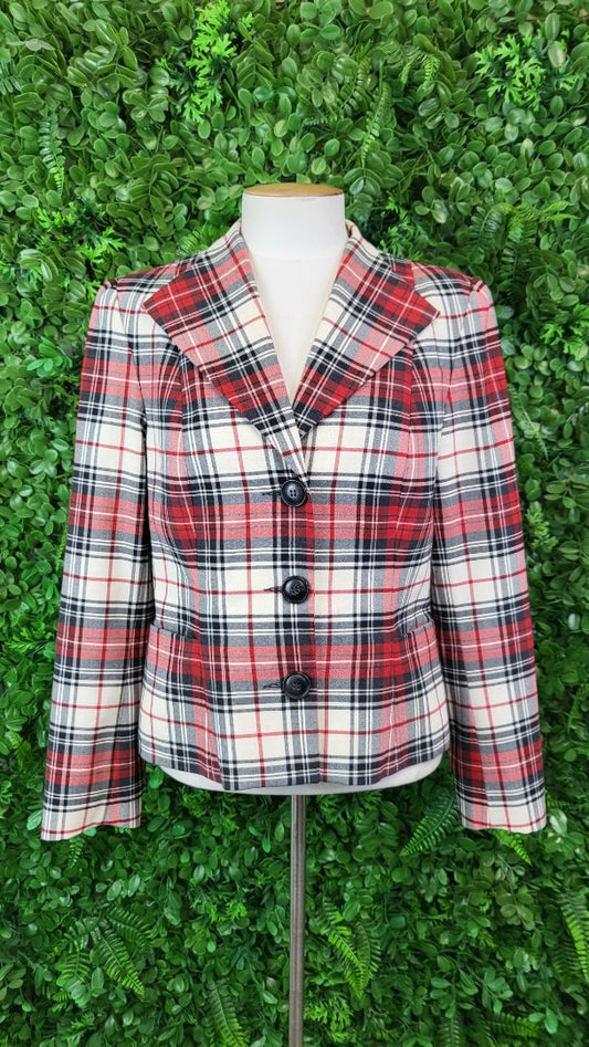 Louben Tartan Check Blazer (8)