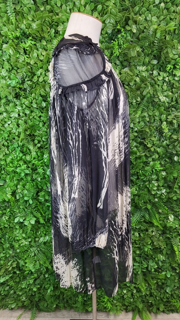 Zimmermann Black/Taupe Silk Dress (8-10)