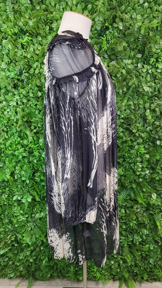 Zimmermann Black/Taupe Silk Dress (8-10)