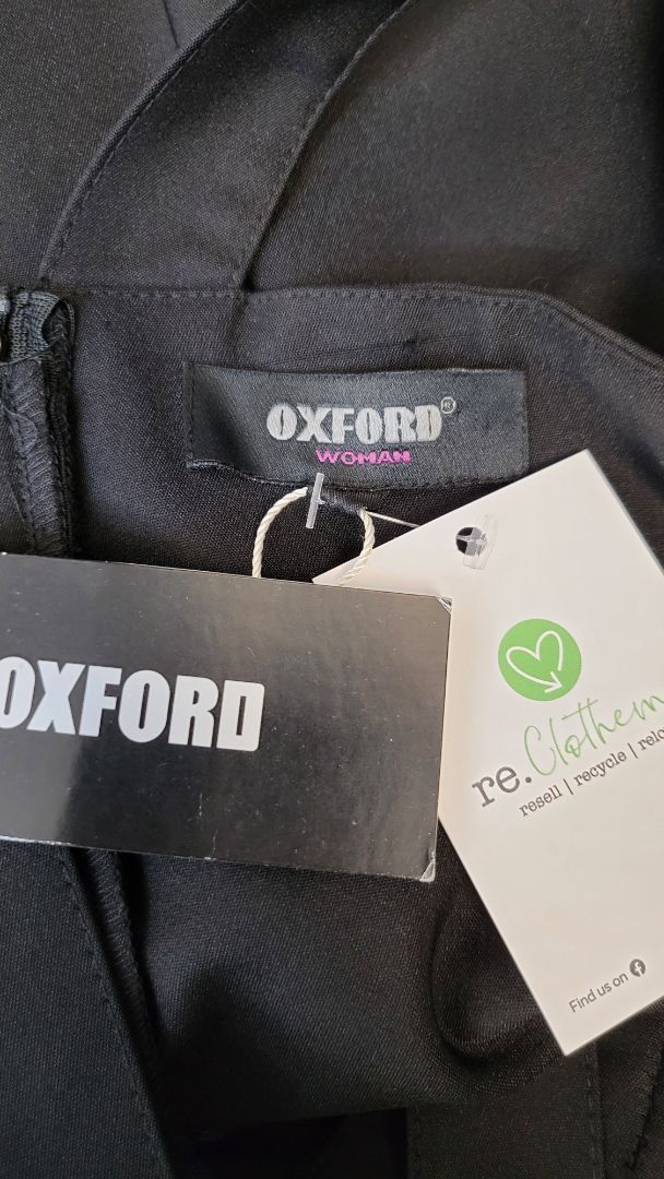 Oxford Black Strappy Dress BNWT (12-14)