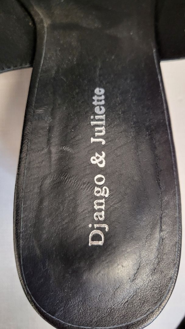 Django & Juliette Black Leather Lattice Heel (41)