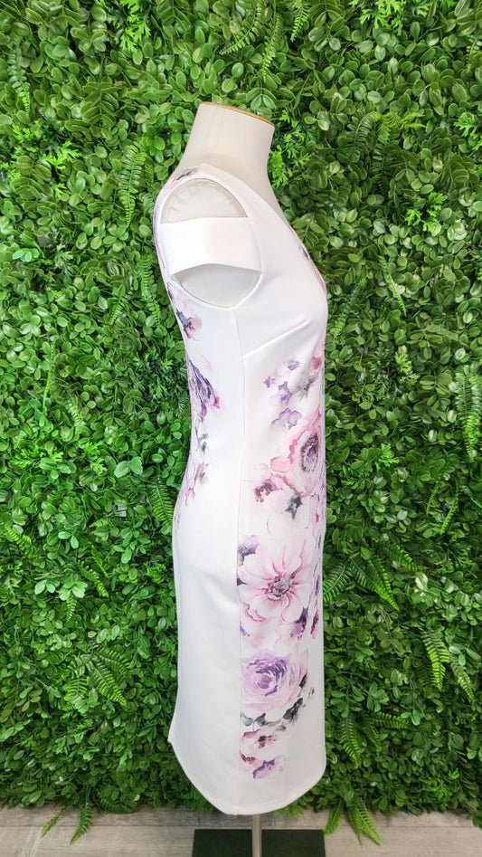 Together Print Cold Shoulder Dress (8)