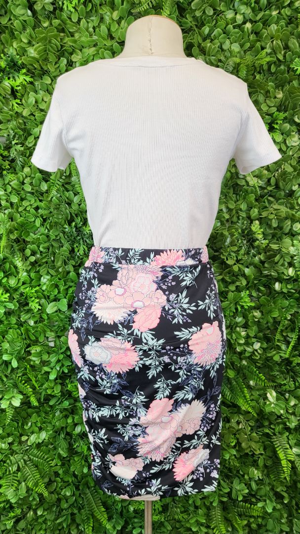 Charlo Floral Ruched Meow Skirt (8)