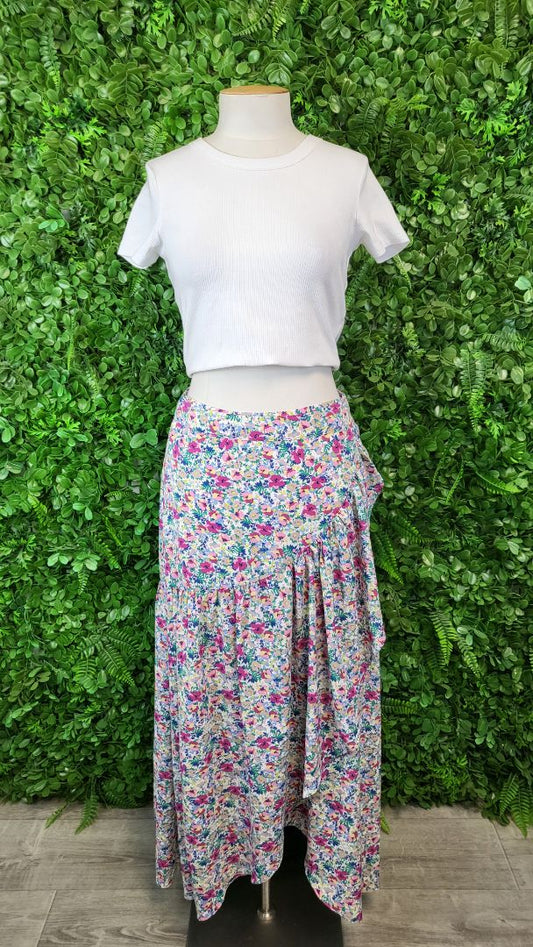 Charlo Floral Print Wrap Skirt (12)