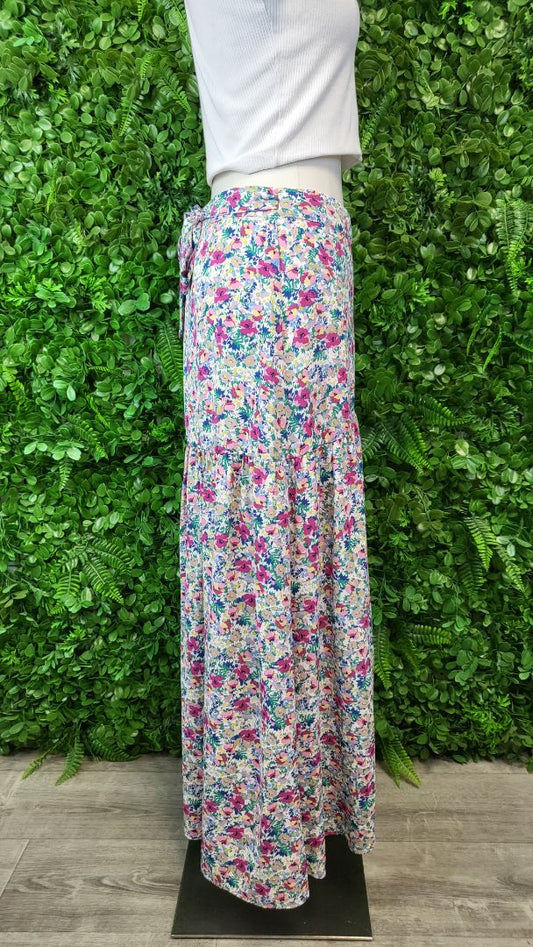 Charlo Floral Print Wrap Skirt (12)
