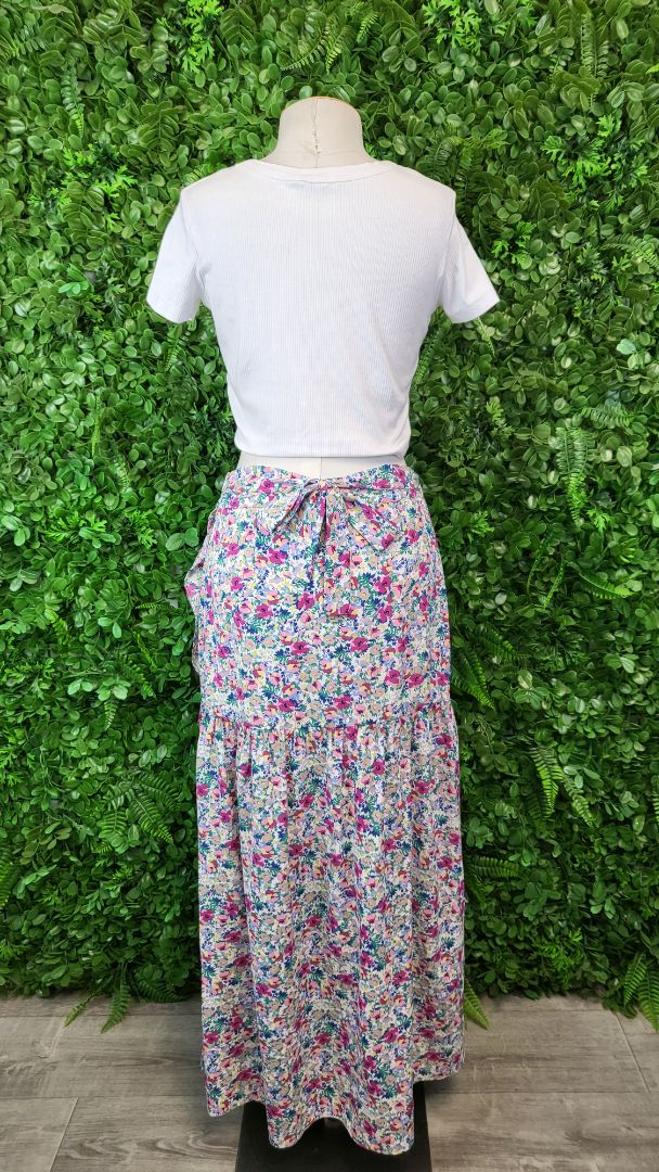 Charlo Floral Print Wrap Skirt (12)
