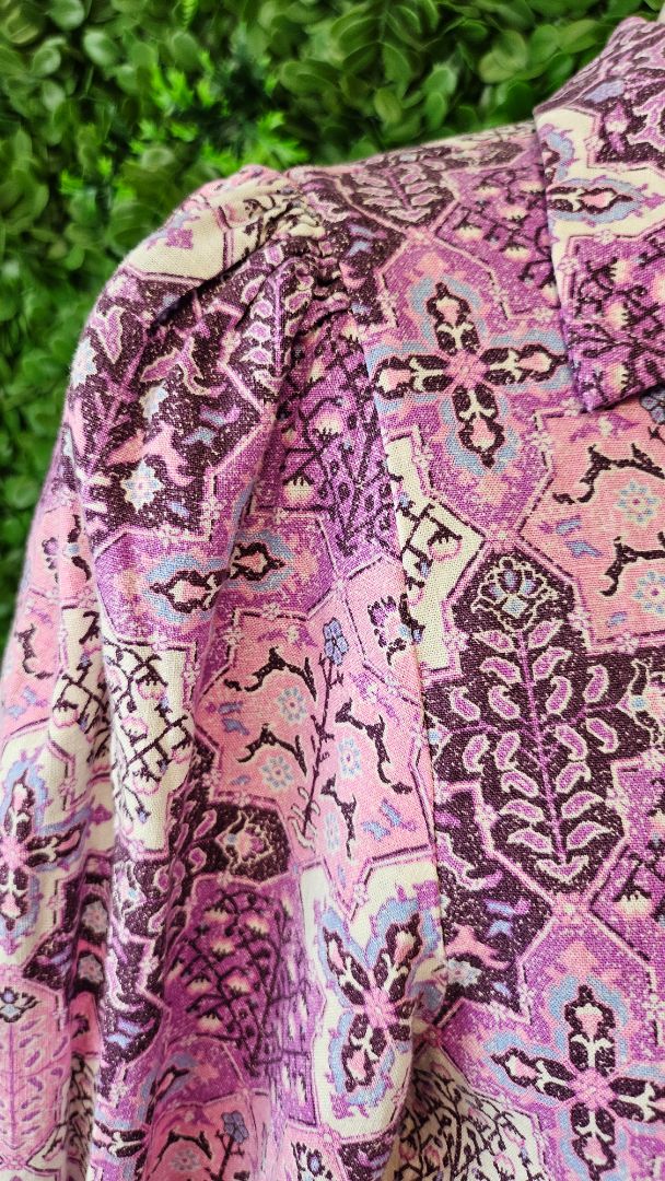 Sportsgirl Print Linen Blend Shirt (6-8)