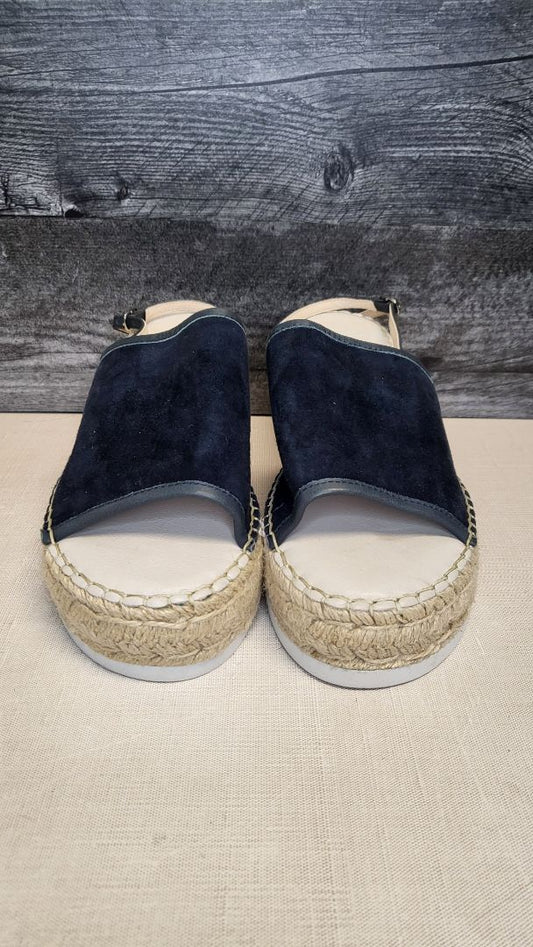 Zoe Kratzmann Navy Espadrille Wedge (41)