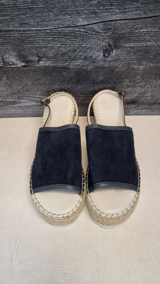 Zoe Kratzmann Navy Espadrille Wedge (41)