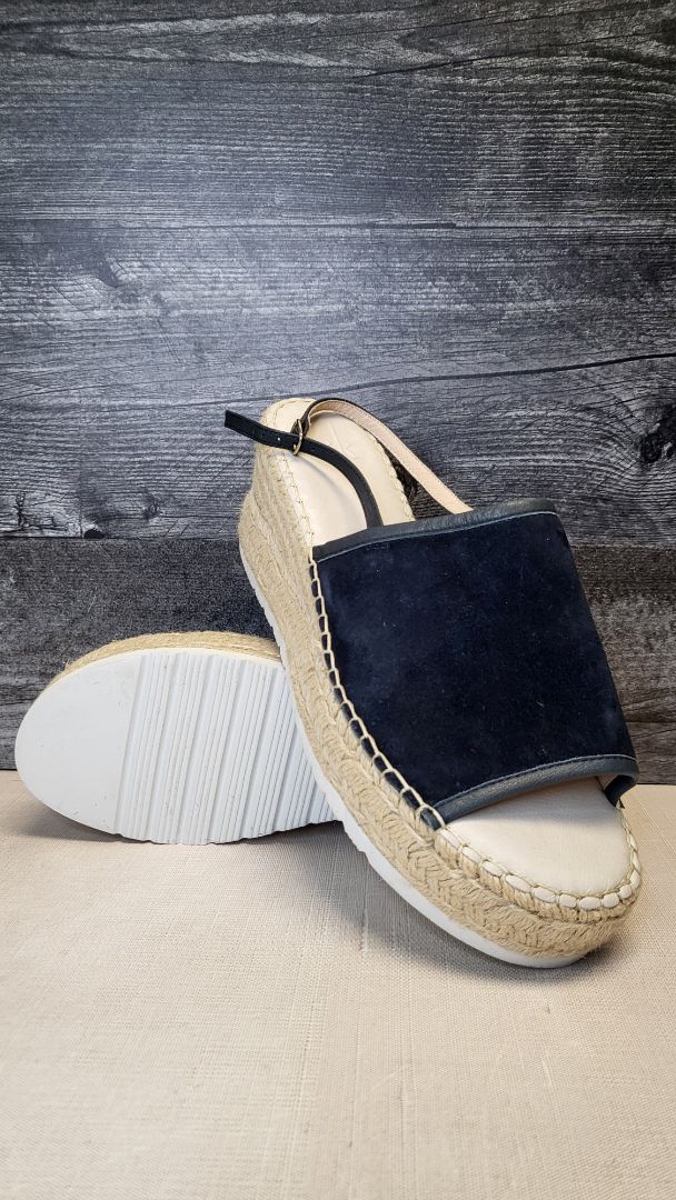Zoe Kratzmann Navy Espadrille Wedge (41)