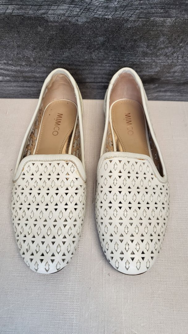 Mimco White Leather Flats (37)