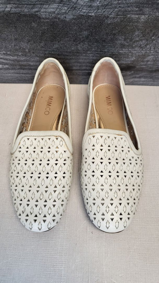 Mimco White Leather Flats (37)
