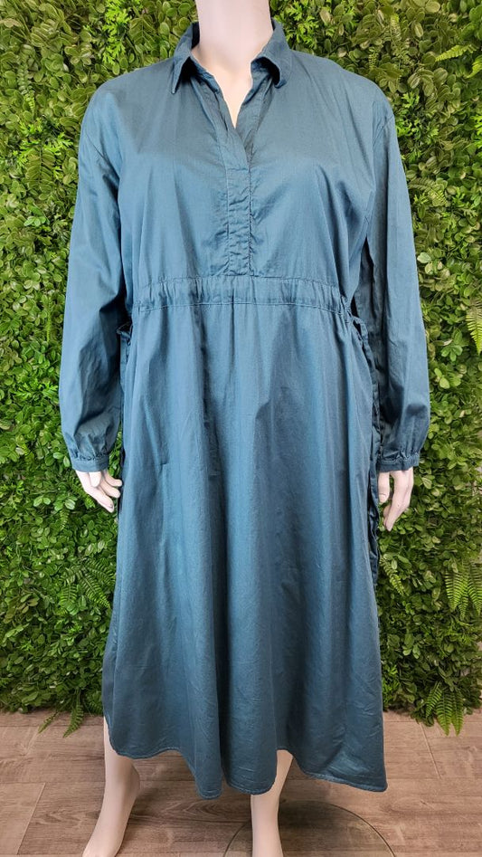 Ruby + Rain Teal Tie Waist Dress (20-22)