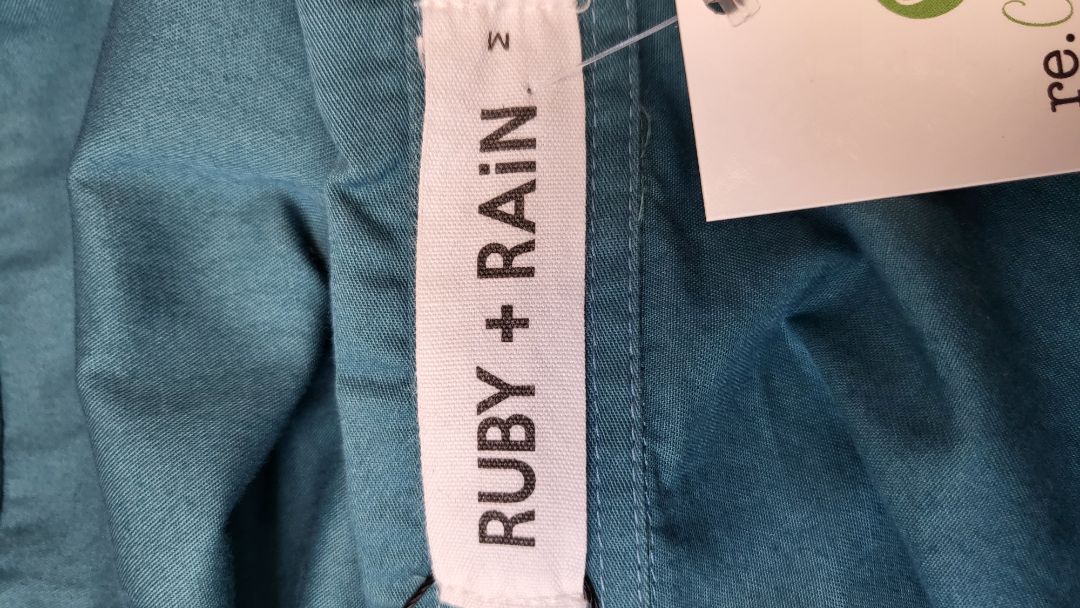 Ruby + Rain Teal Tie Waist Dress (20-22)