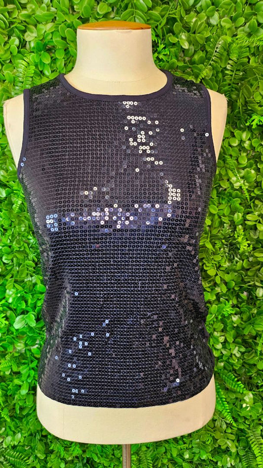 Michael Kors Midnight Blue Sequin Tank (10)