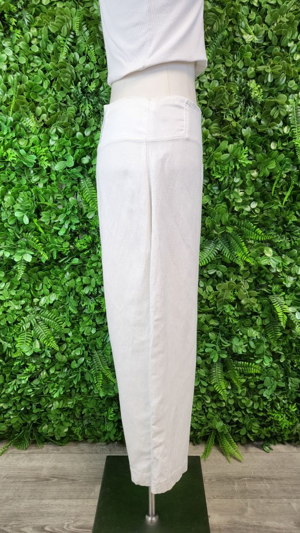 Obi White Linen Blend Pant (8-10)