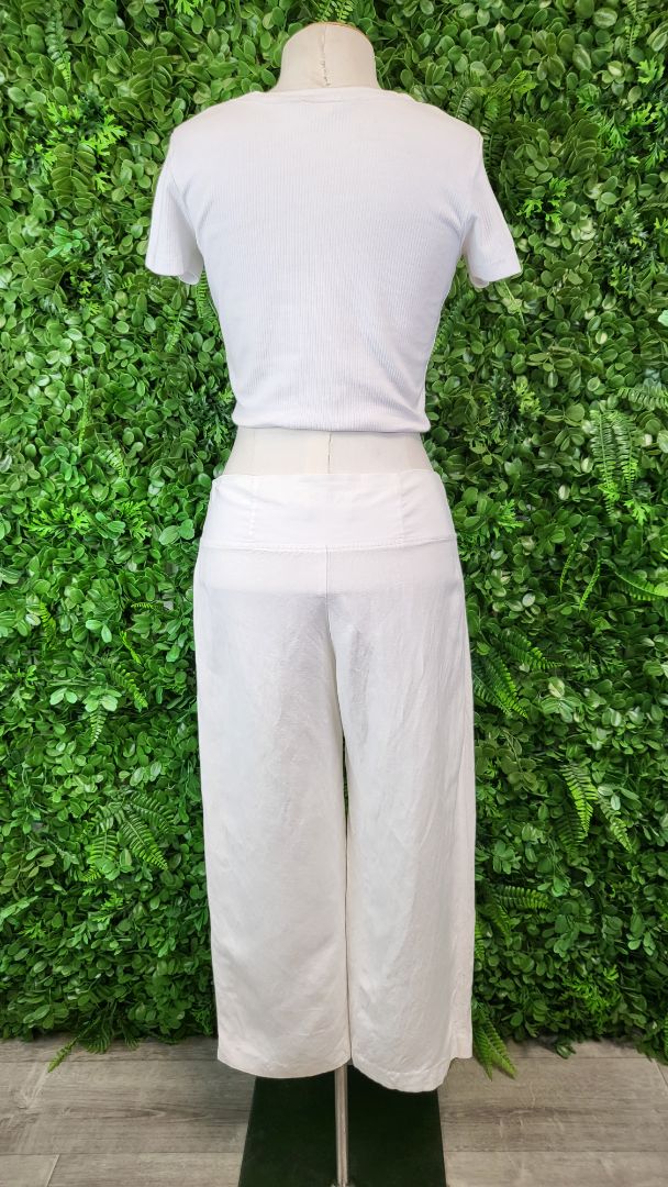 Obi White Linen Blend Pant (8-10)