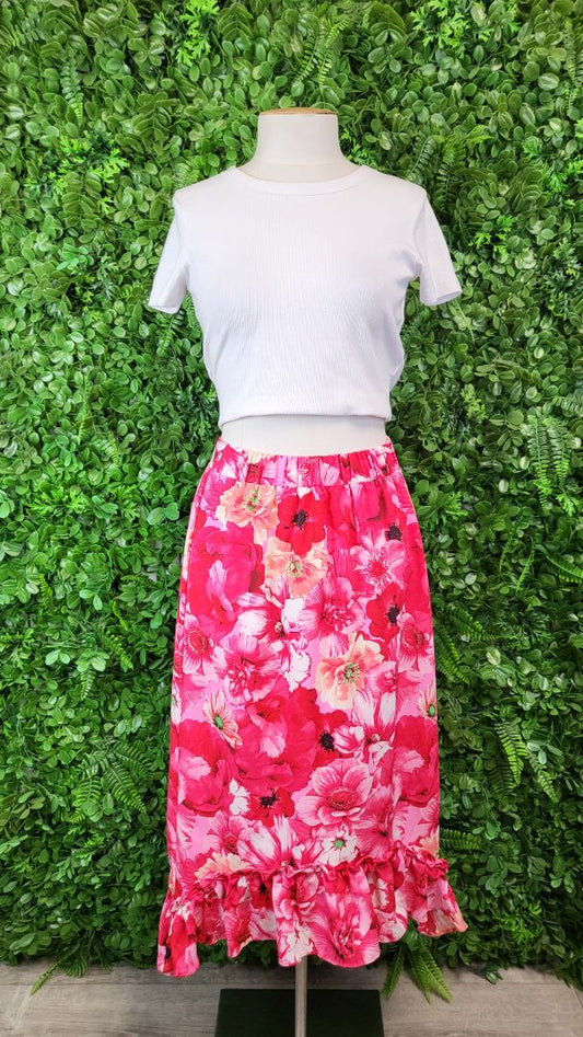 Augustine Floral Ruffle Hem Skirt (8-10)