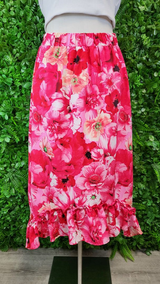 Augustine Floral Ruffle Hem Skirt (8-10)
