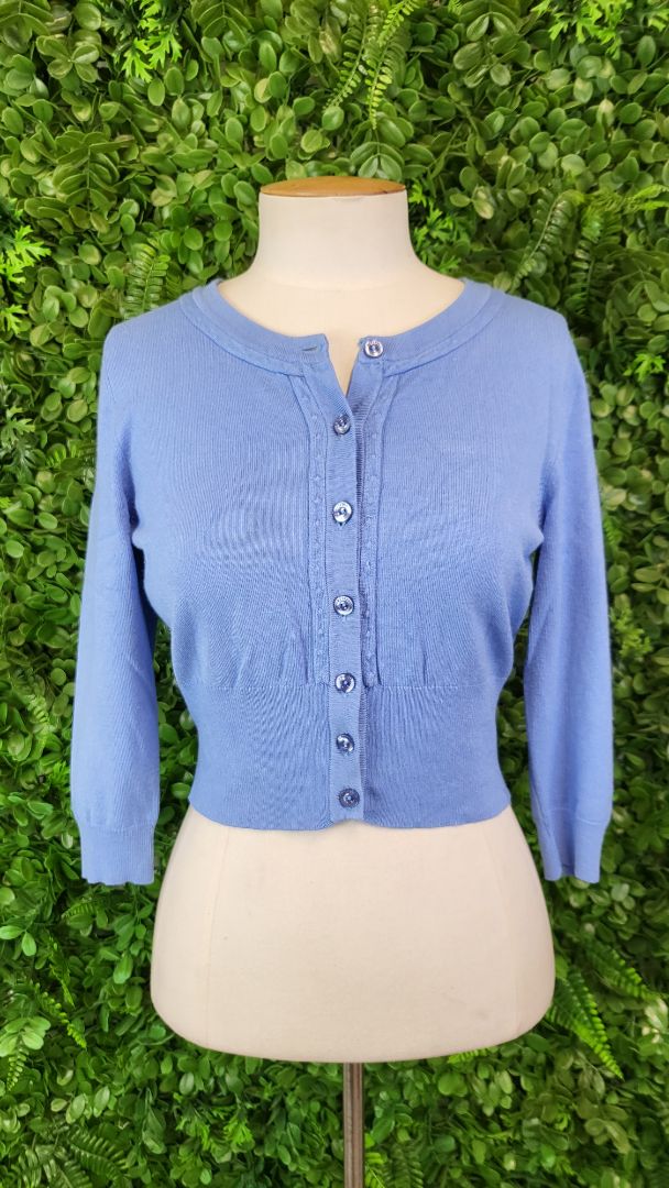 Review Blue Cropped Cardigan (10)