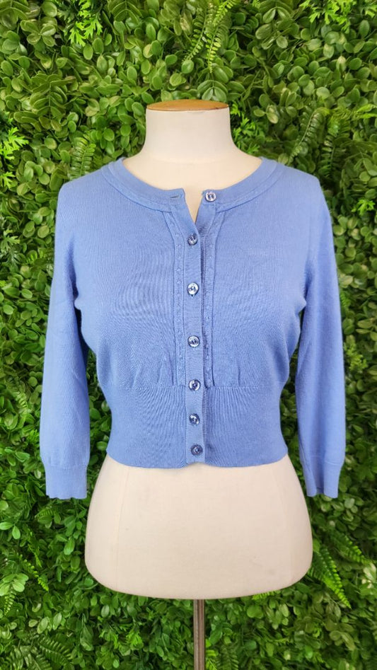 Review Blue Cropped Cardigan (10)