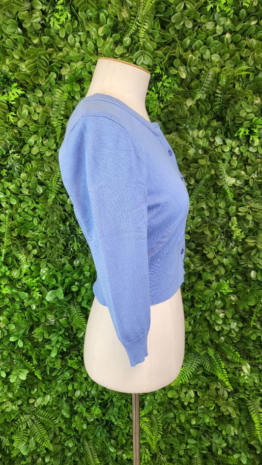Review Blue Cropped Cardigan (10)