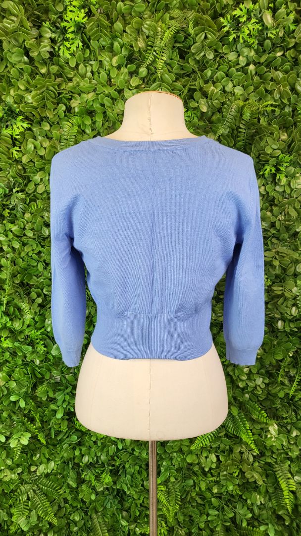 Review Blue Cropped Cardigan (10)