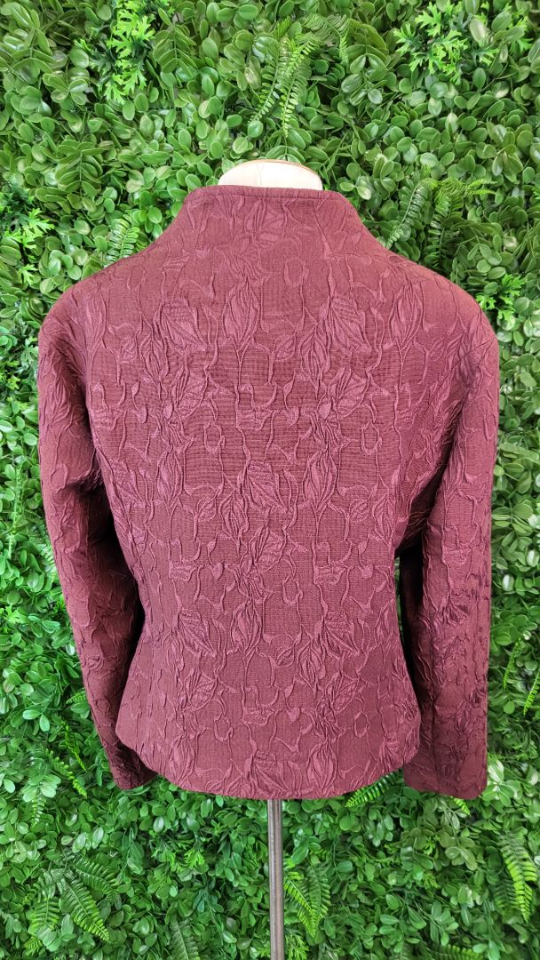 Annah Stretton Burgundy Textured Blazer (14)