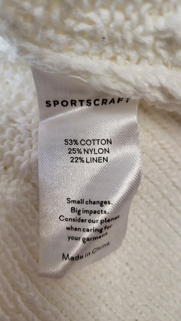 Sportscraft Cream Linen Blend Knit Tee (14)