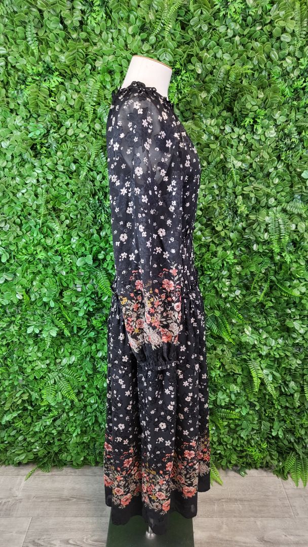 Halo & Hazard Black Shirred Waist Dress (10)
