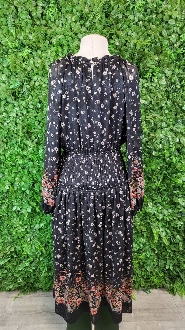 Halo & Hazard Black Shirred Waist Dress (10)