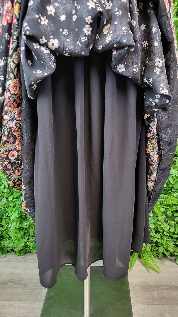 Halo & Hazard Black Shirred Waist Dress (10)