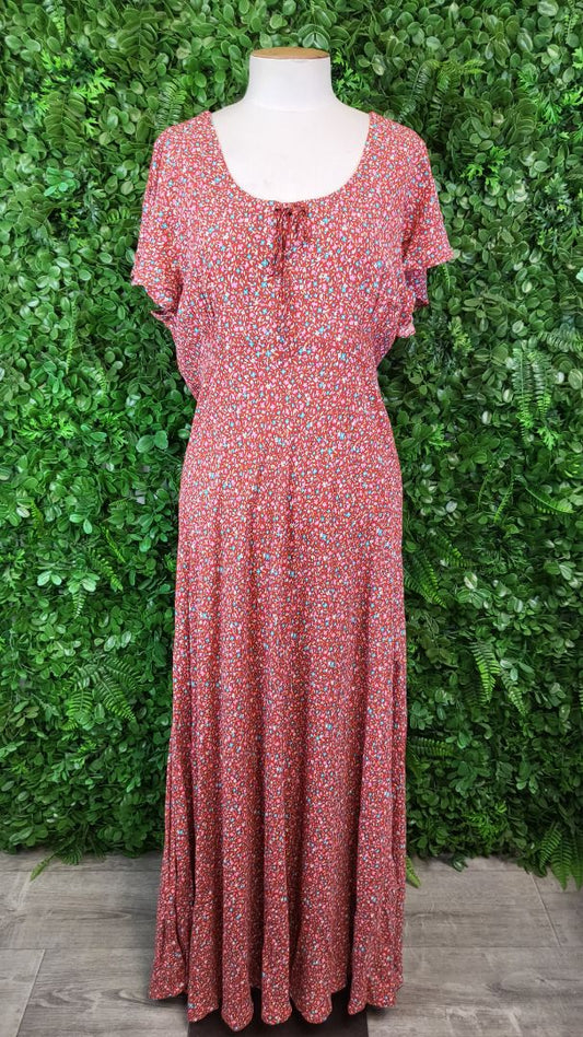 Max Floral Penny Frill Sleeve Dress BNWT (16)
