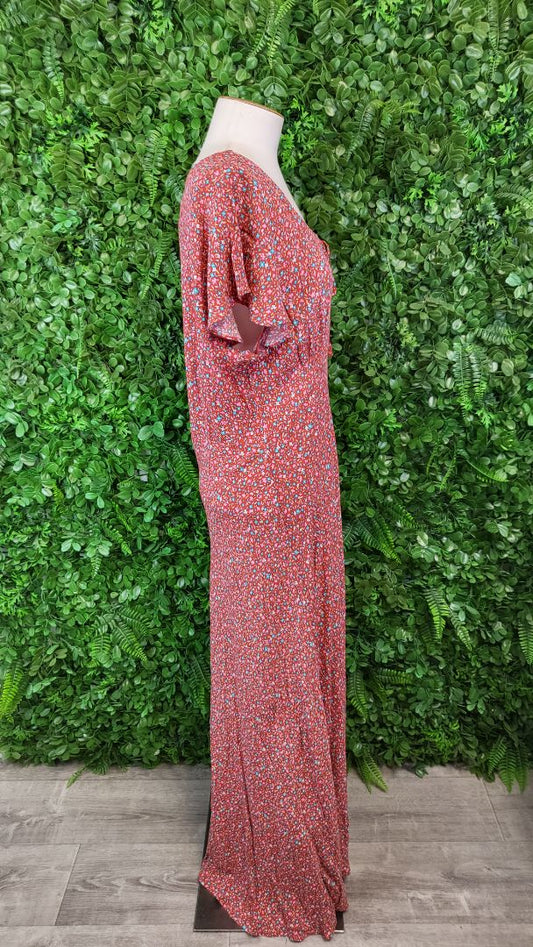 Max Floral Penny Frill Sleeve Dress BNWT (16)