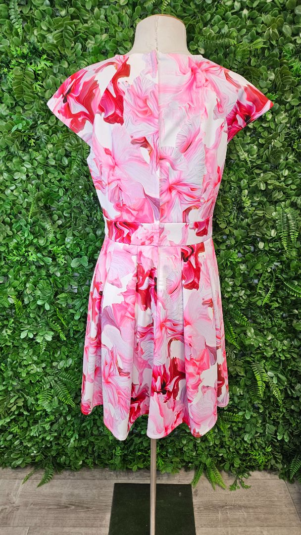 Honey & Beau Floral Fit and Flare Dress (10)