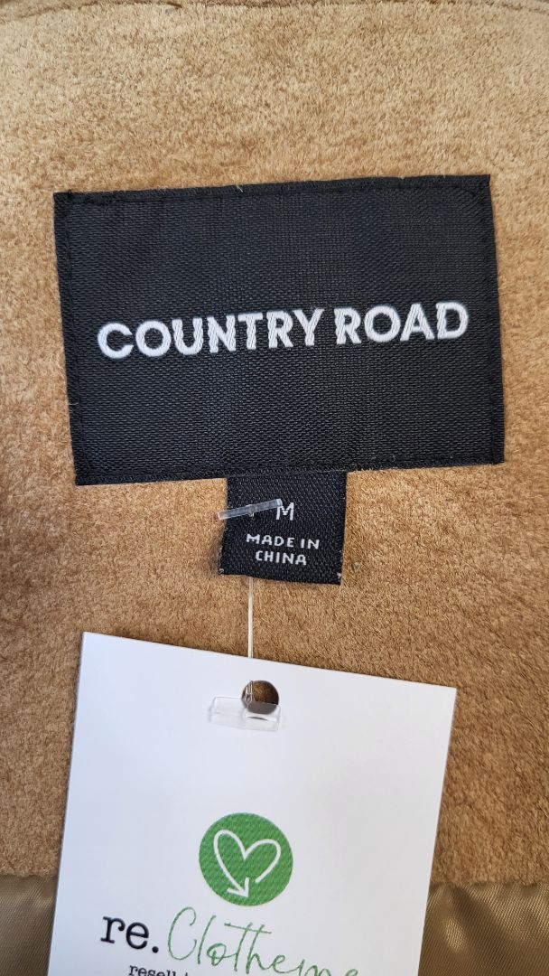 Country Road Tan Suede Longline Vest (14)