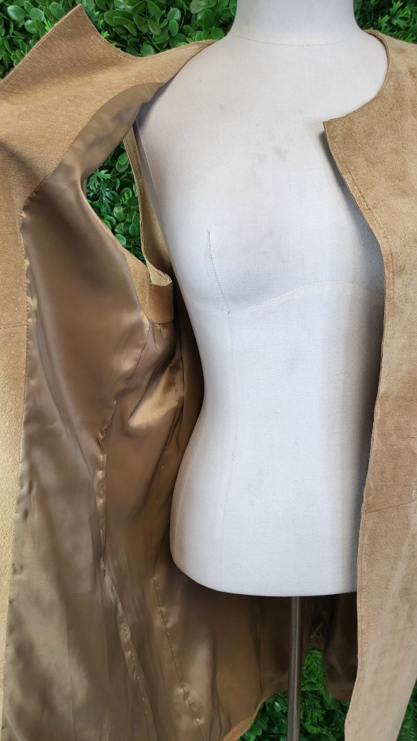 Country Road Tan Suede Longline Vest (14)