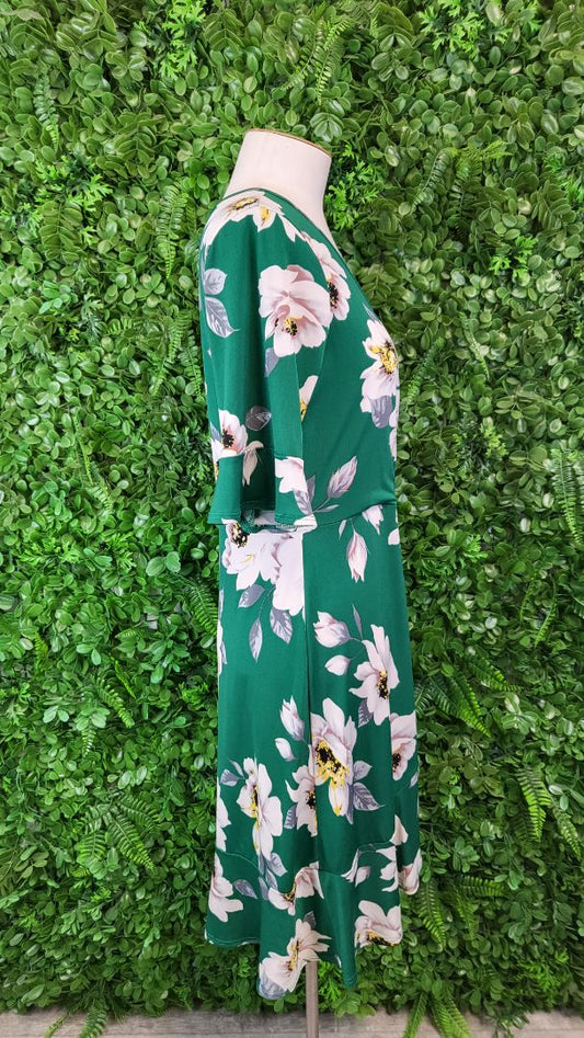 Halo & Hazard Green Wrap Dress (14)