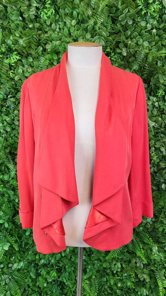 Jacqui.E Orange Waterfall Blazer (12)