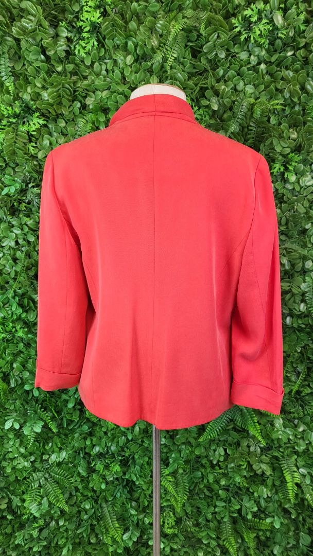 Jacqui.E Orange Waterfall Blazer (12)