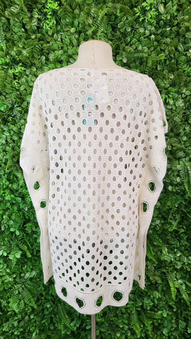 Seafolly Cream Crochet Kaftan BNWT OSFM