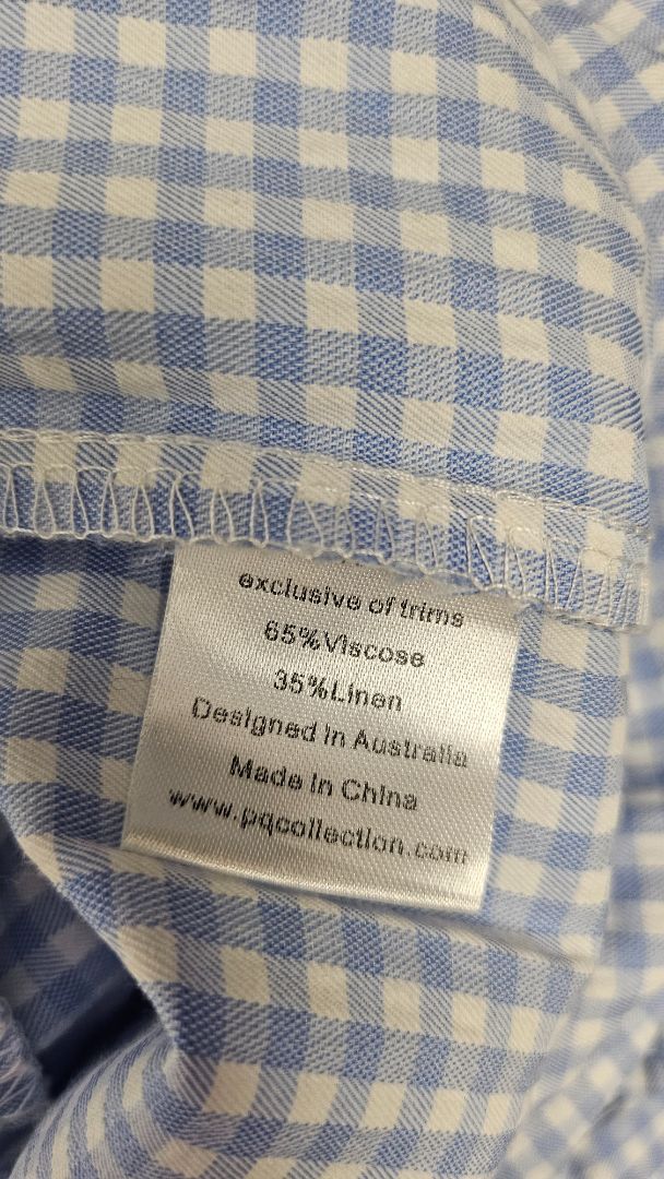 PQ Collection Blue Gingham Dress (14-16)