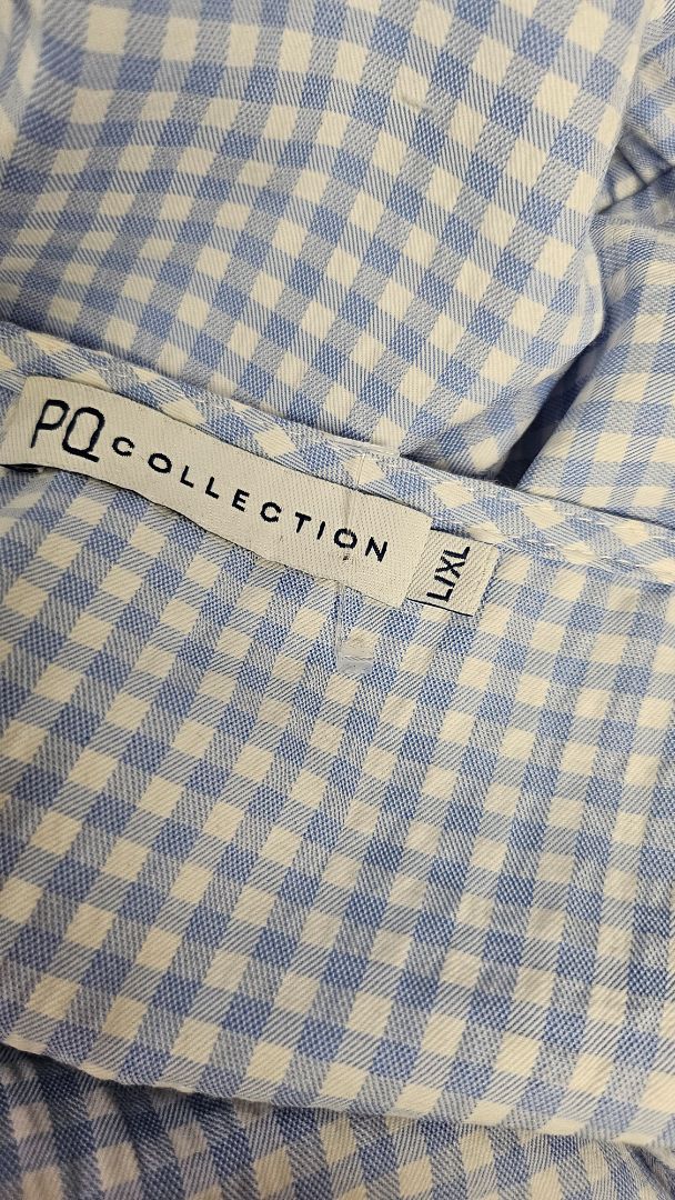 PQ Collection Blue Gingham Dress (14-16)